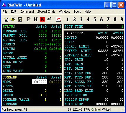 Screen Shot of the RMCWin Main Screen